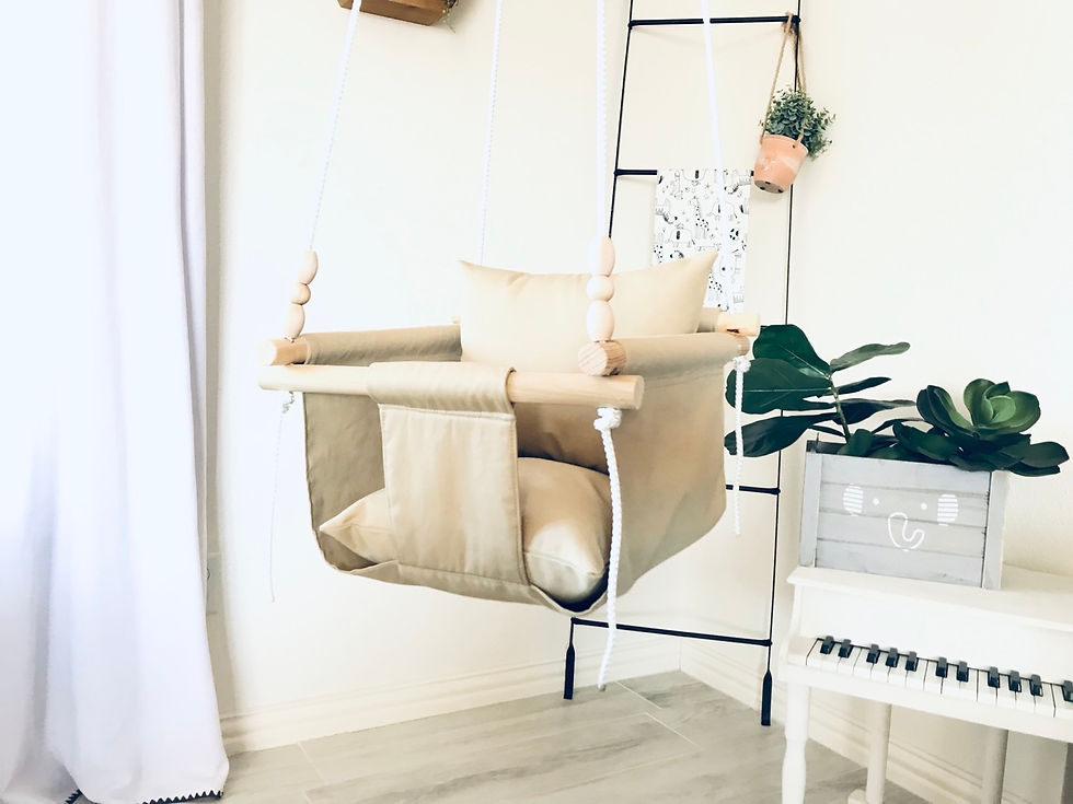 Thumbnail: Khaki Regular Back Baby Swing