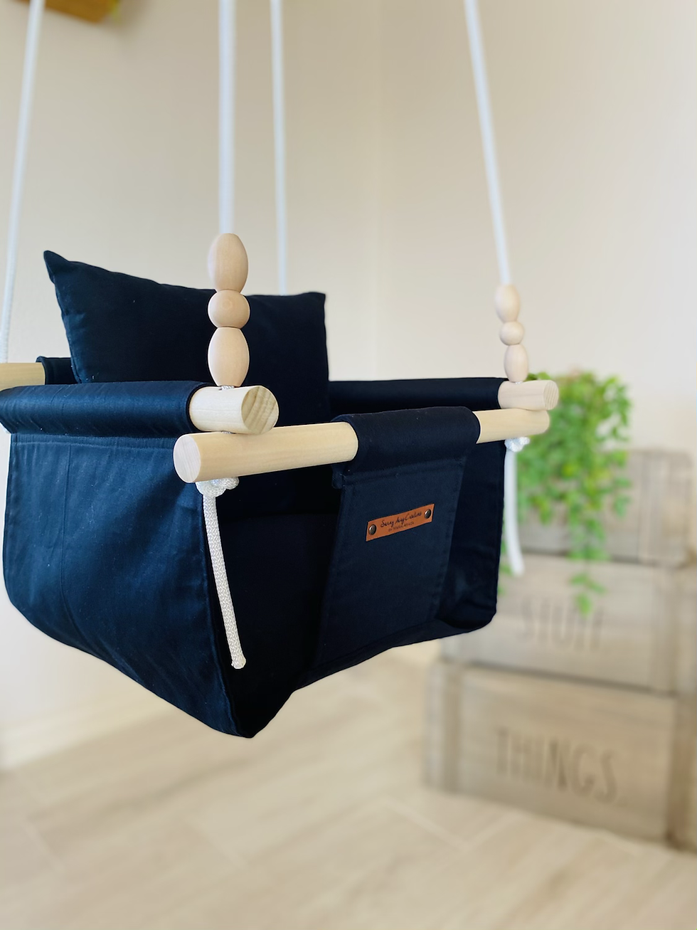 Thumbnail: Black Regular Back Baby/ Toddler Swing