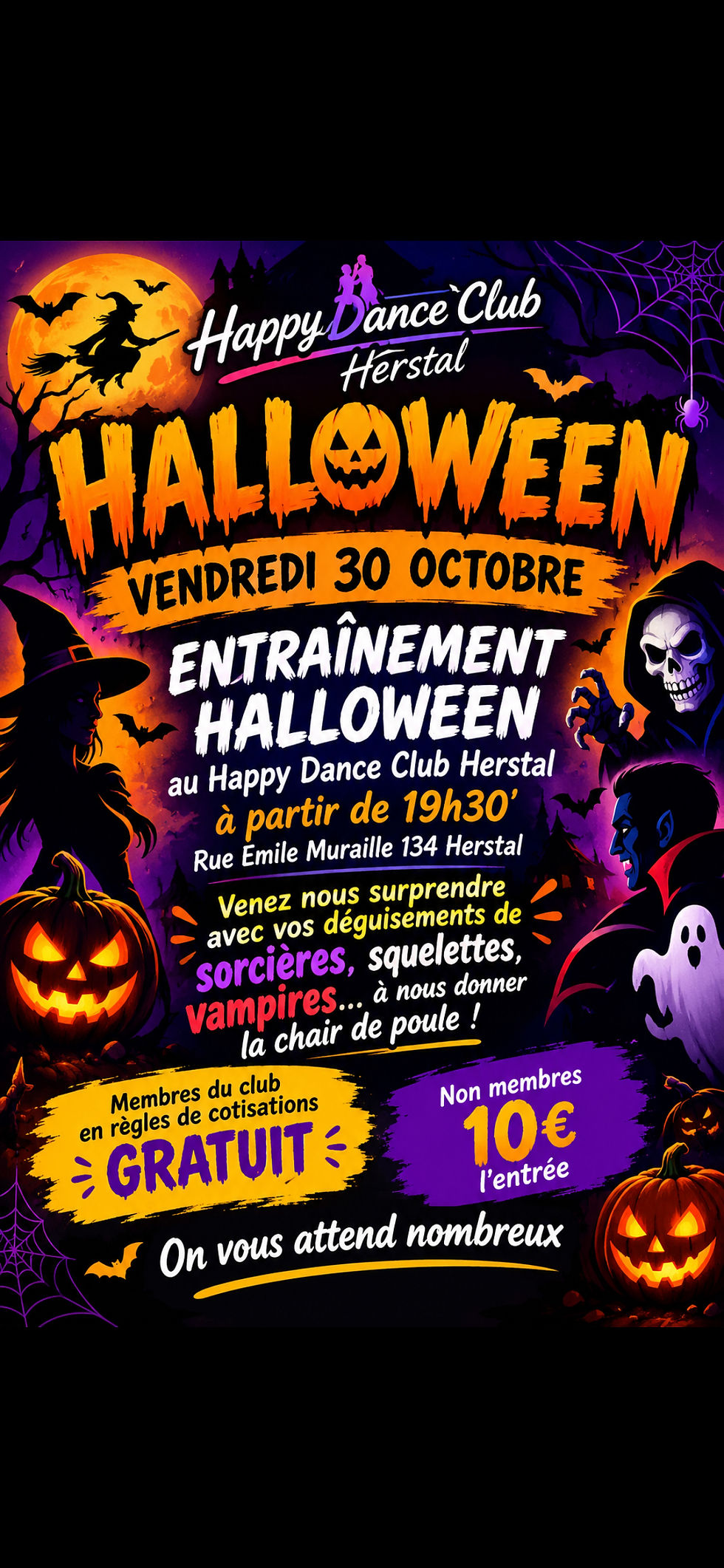 Entraînement Halloween 🎃 Vendredi 30 octobre dés19h30