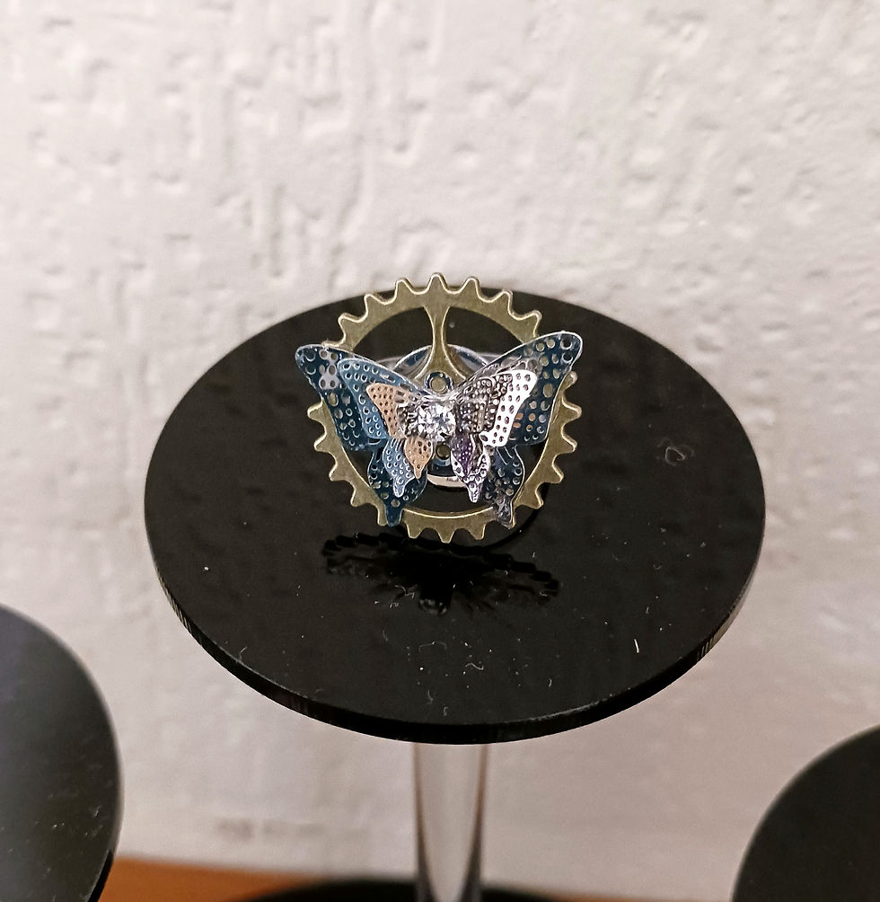 bague steampunk papillon