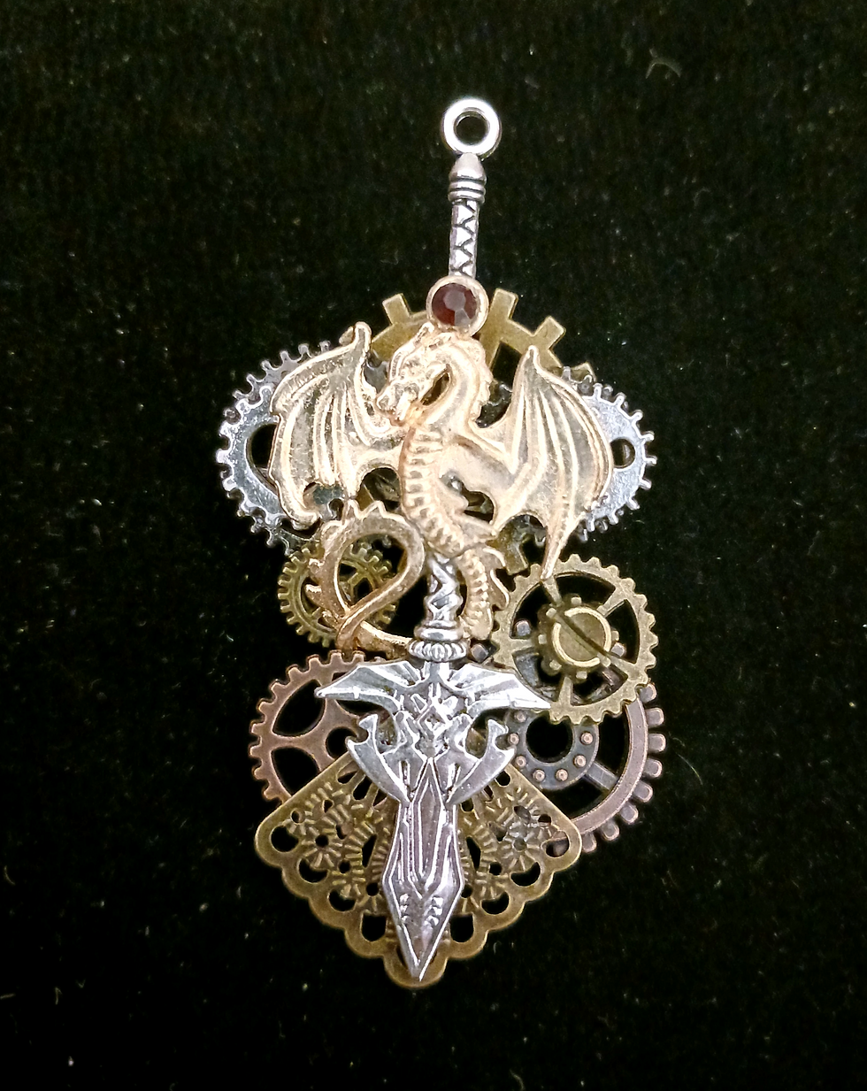 broche steampunk dragon