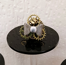 bague steampunk noeud en métal