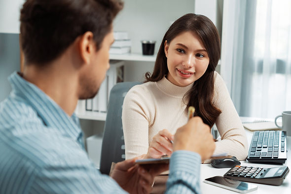 retirement planner with a young professional