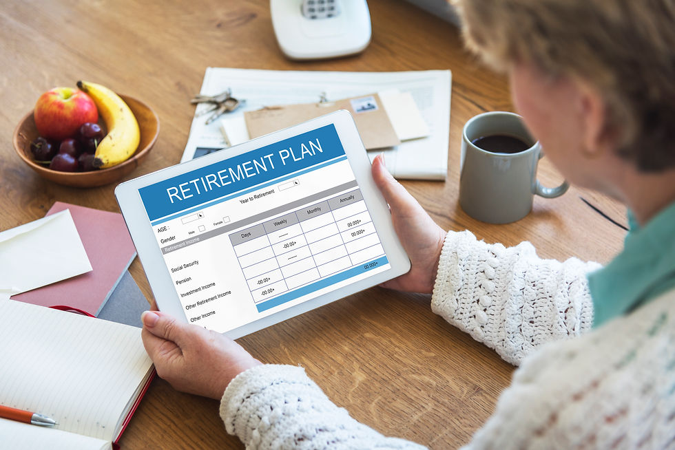 retirement plan form investment senior adult concept