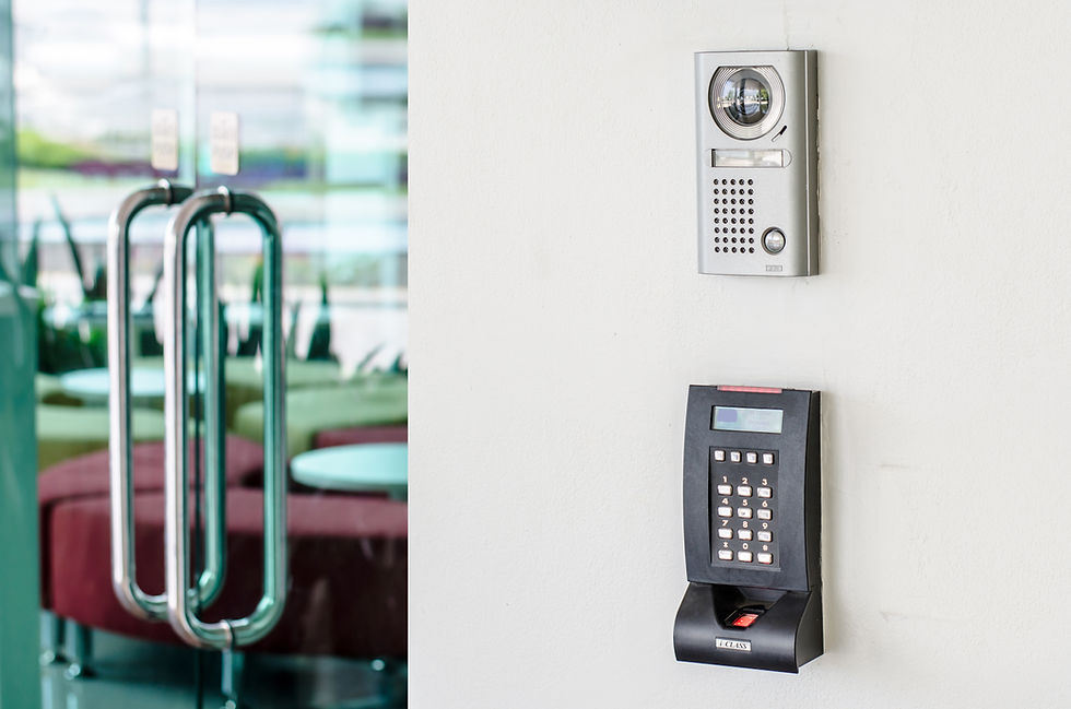biometric device wall with access control mount