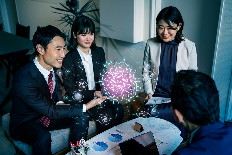 person using ai tool job