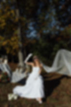 Bride in white gown for event rental West Virginia.