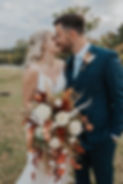 Bride and groom with event floral design Tennessee