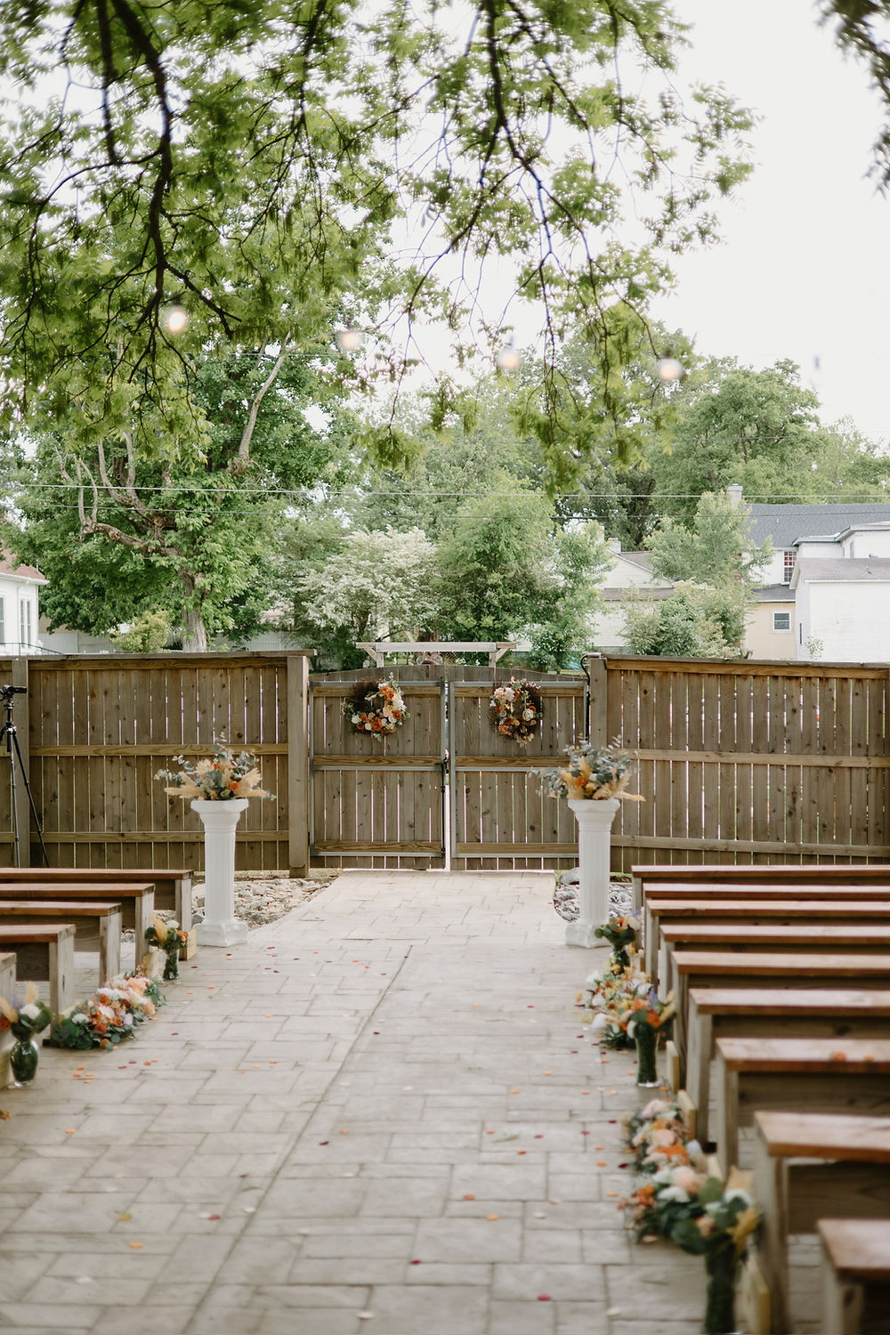 Outdoor wedding ceremony setup, Analea Wedding Co.