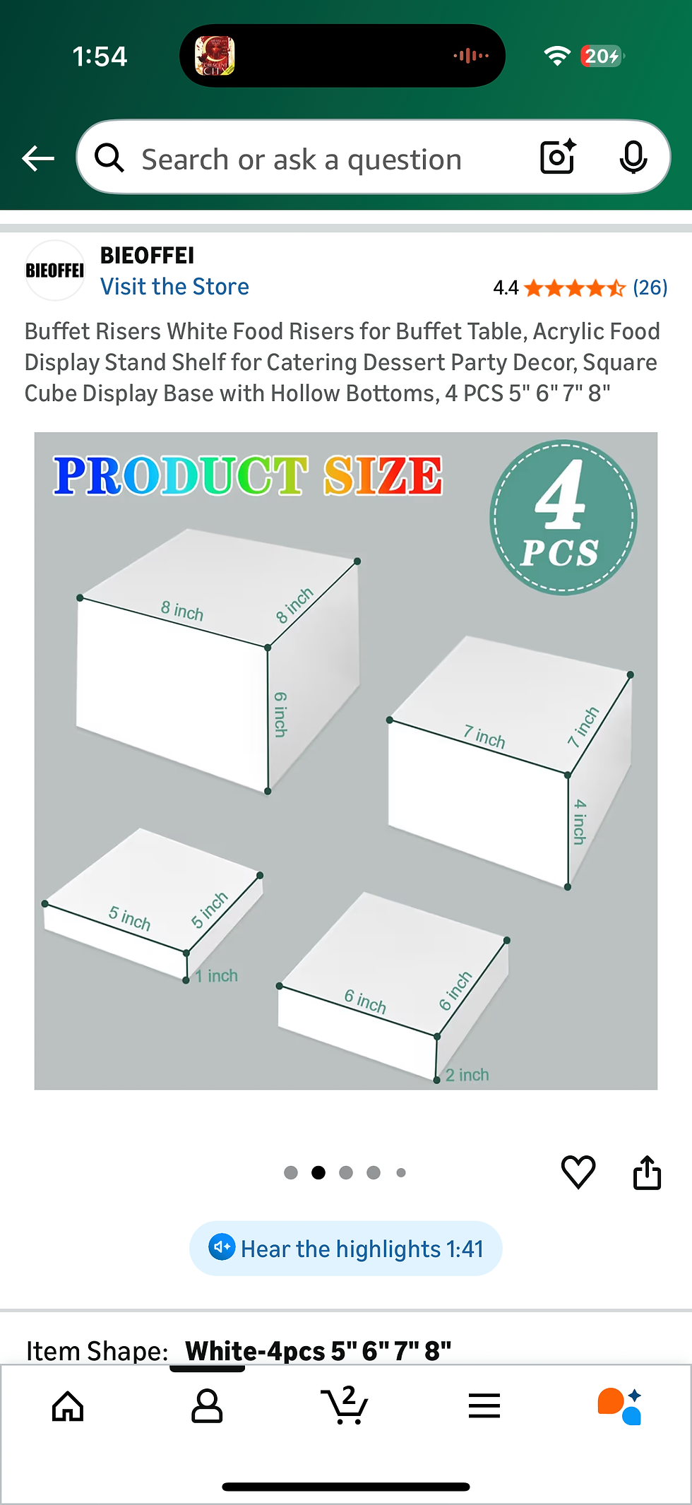 Thumbnail: Multi-tiered white bases