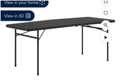 black table 6ft table