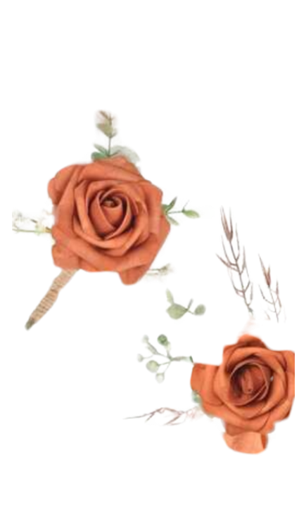 boutonouries with pins on back