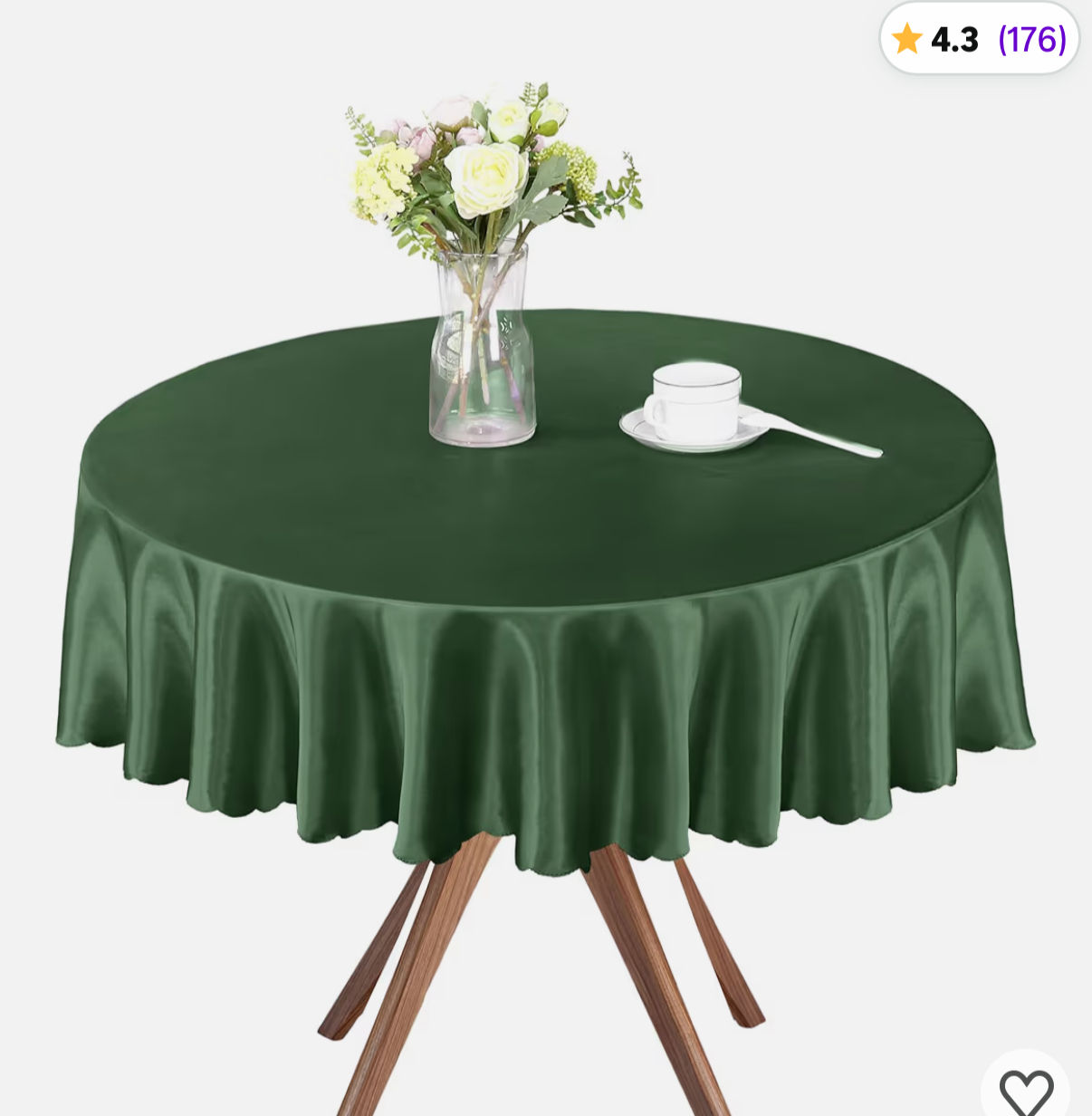 forest green table cloth