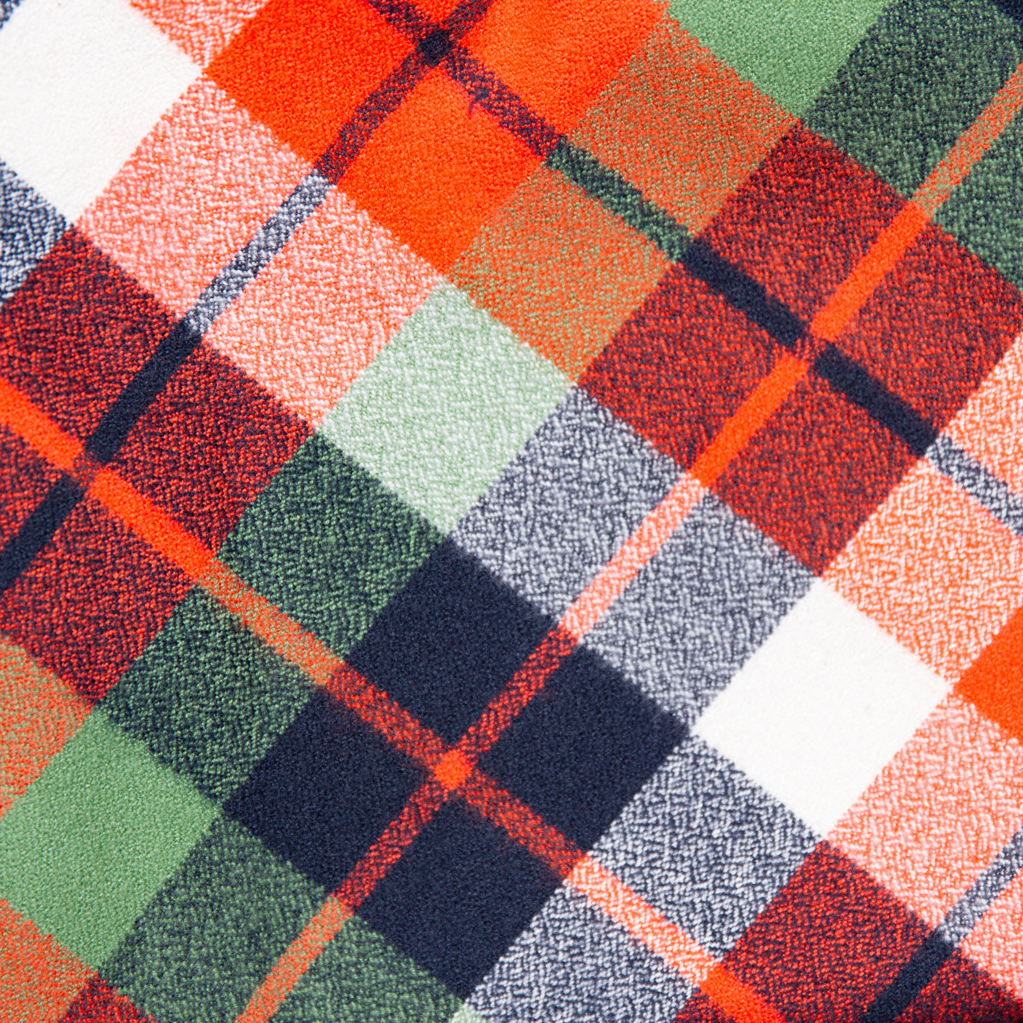 Bandana chien chat à nouer orange vert flanelle de coton France