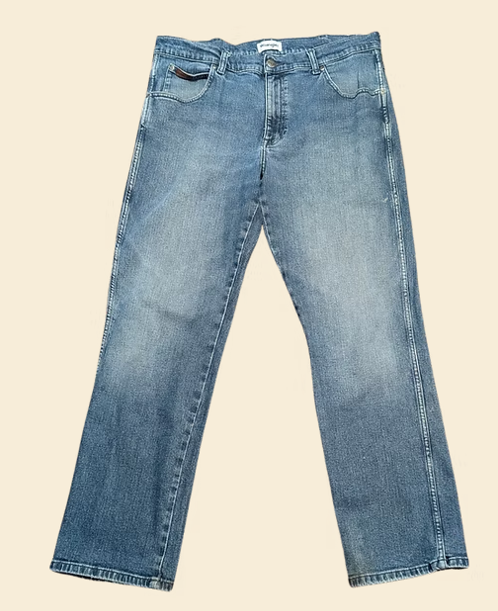 Vintage Jeans | Mens Vintage Mid Blue Wrangler Jeans 36W 30L