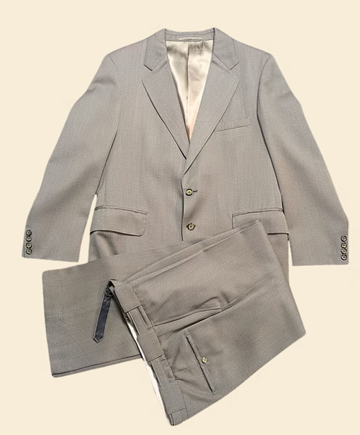 Vintage Suit | Mens 1960s Vintage Brown 2pc Suit 44/34