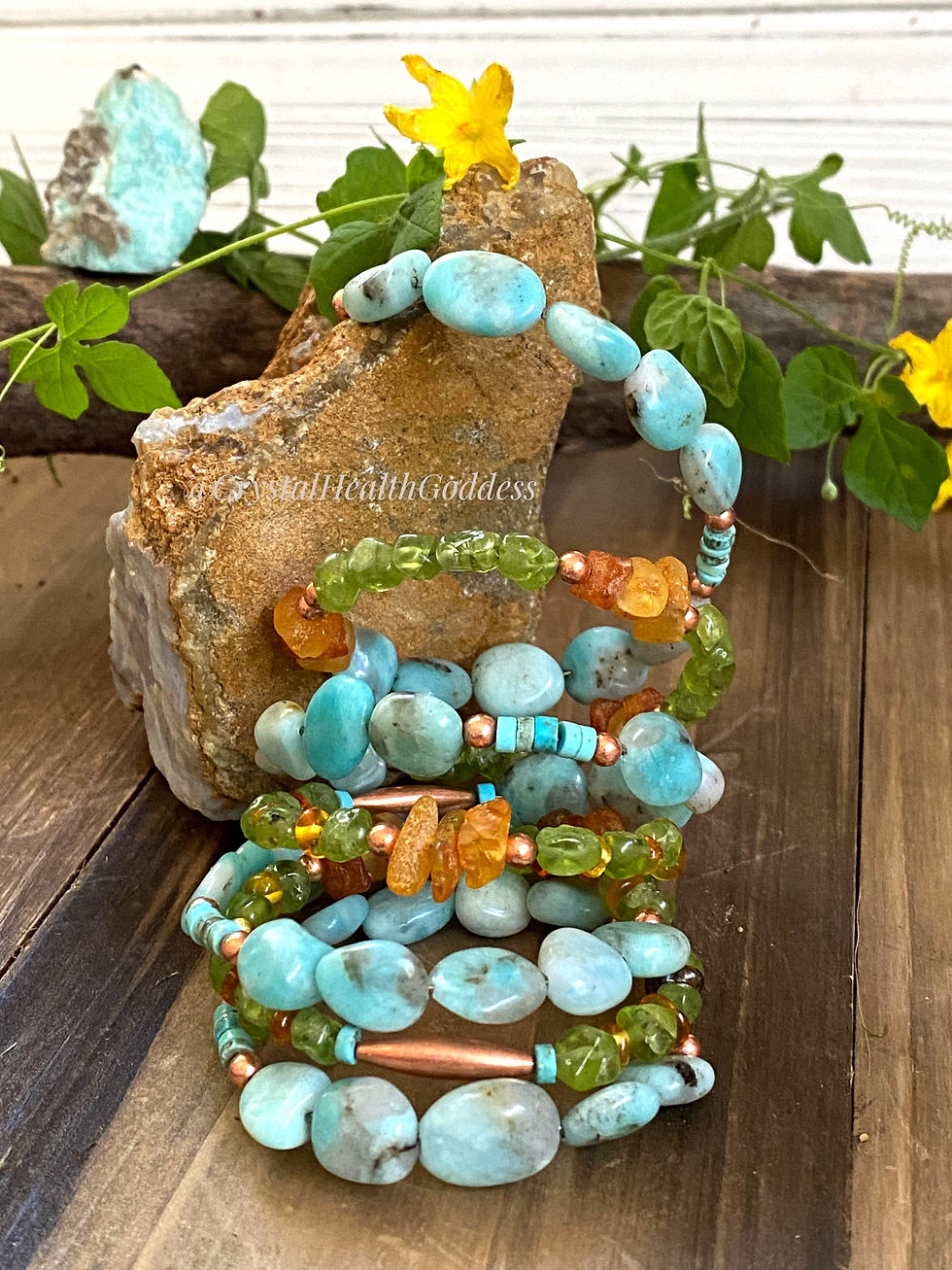 Thumbnail: Baltic Amber Blue Ocean Bracelet
