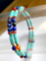 Thumbnail: Lapis Lazuli Turquoise Howlite Carnelian Minimalist Bracelet