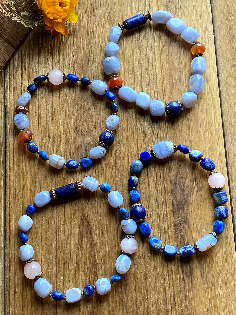 Thumbnail: Blue Lace Agate Bracelets Mix & Match