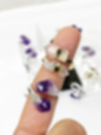 Thumbnail: Raw Amethyst Quartz Open Ring