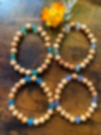Thumbnail: Genuine Siberian Cedar Wood Bracelet with AB Austrian Crystals