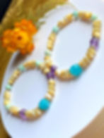 Thumbnail: Mother of Pearl with Gemstones Minimalist Bracelet