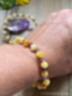 Thumbnail: Baltic Amber Amethyst Bracelet