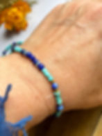 Thumbnail: Lapis Lazuli with Turquoise Howlite Minimalist Bracelet