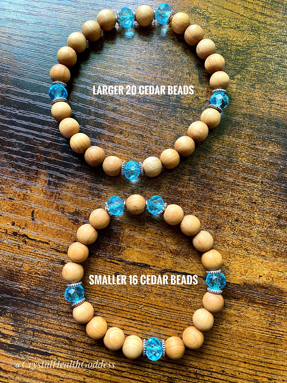 Thumbnail: Genuine Siberian Cedar Wood Bracelet with AB Austrian Crystals