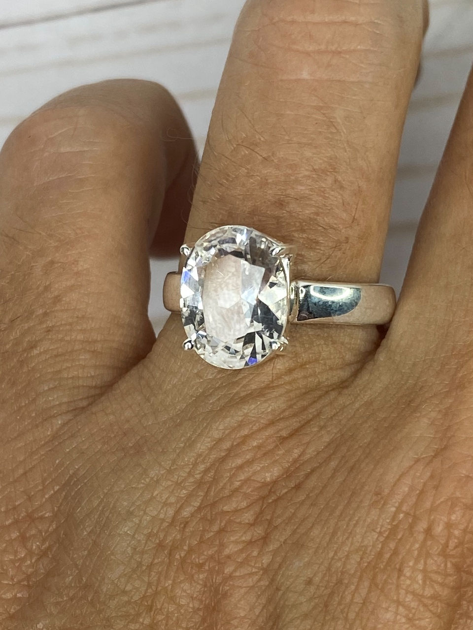 Thumbnail: Goshenite Engagement Ring Various Sizes