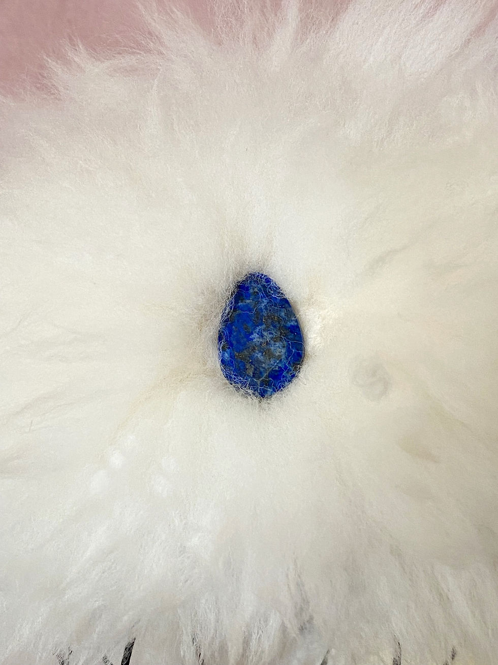 Thumbnail: Sheepskin Migraine Comfort Head Wrap Hat "Hand Painted Design"