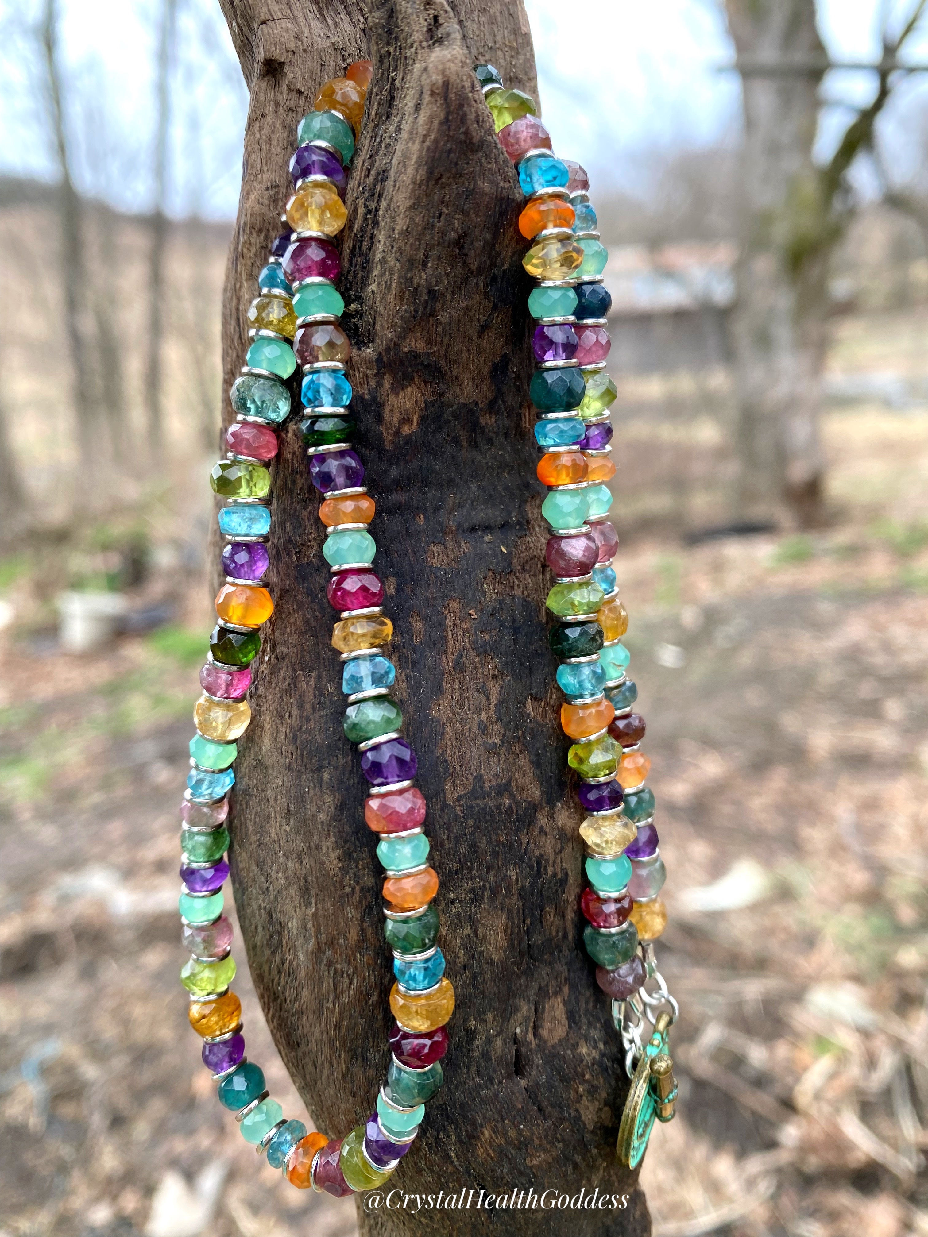 Multicolor Tourmaline GemstoneNecklace