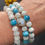 Thumbnail: Rainbow Moonstone With Blue Apatite Bracelet