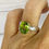 Thumbnail: Green Peridot Engagement Ring Size 8