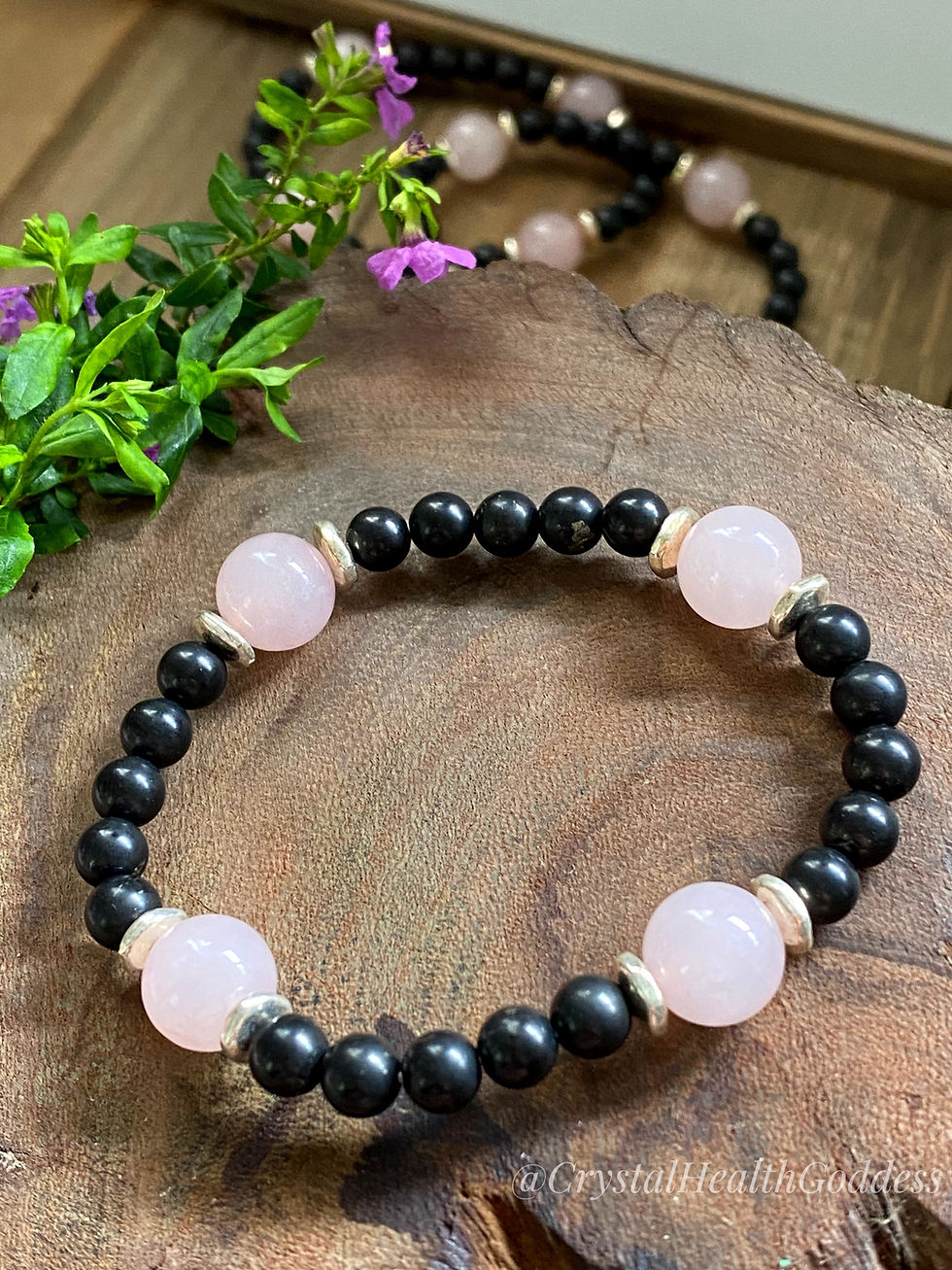Thumbnail: Shungite Rose Quartz Bracelet
