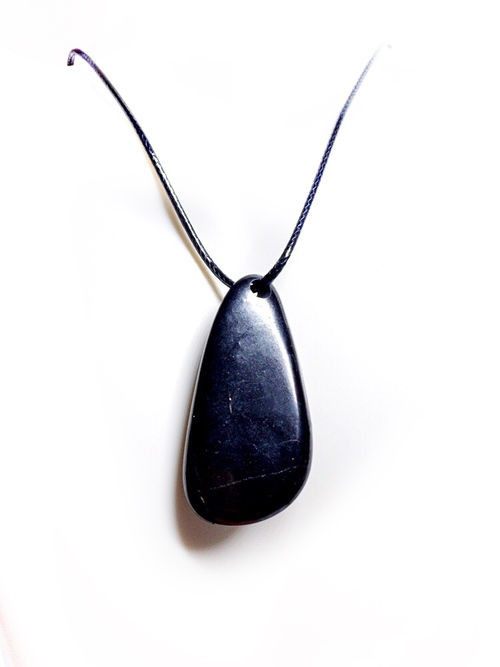 Thumbnail: Shungite Tumbled Stone Pendant