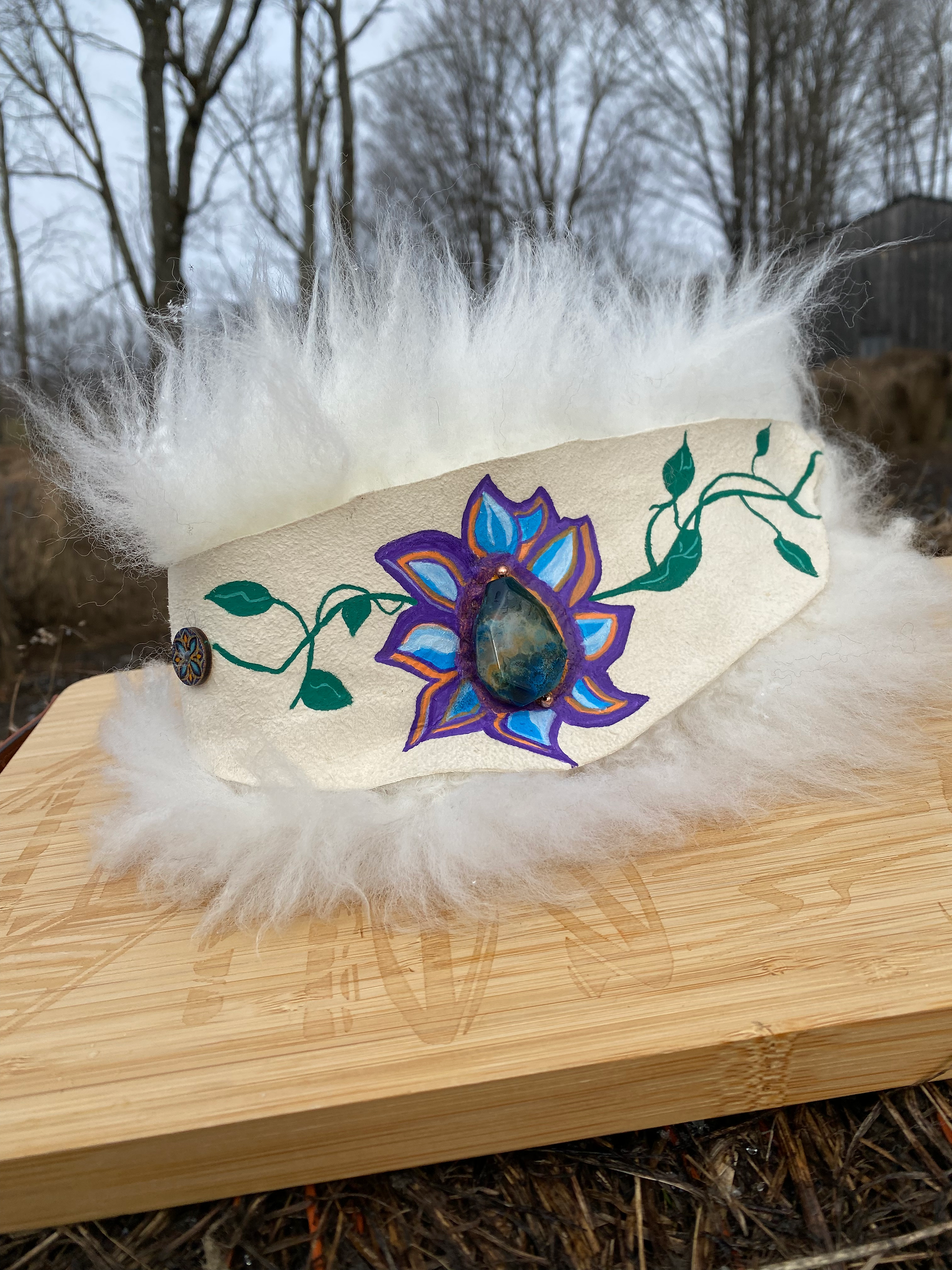 Sheepskin Pain Management Wearables With Healing Crystals
