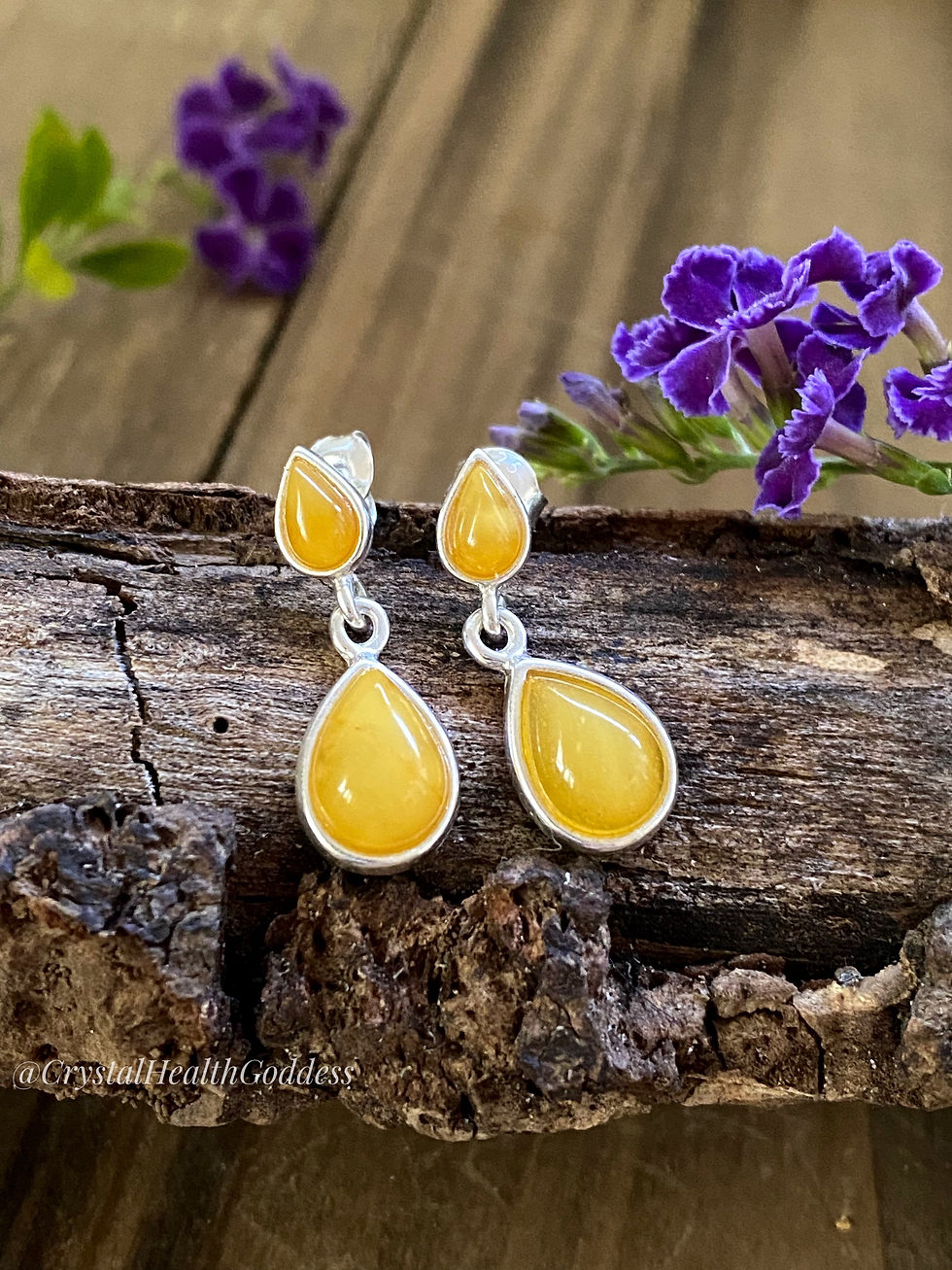 Thumbnail: Baltic Amber Butterscotch Earrings