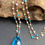 Thumbnail: Austrian Crystal Dandelion Resin Blue Minimalist Necklace