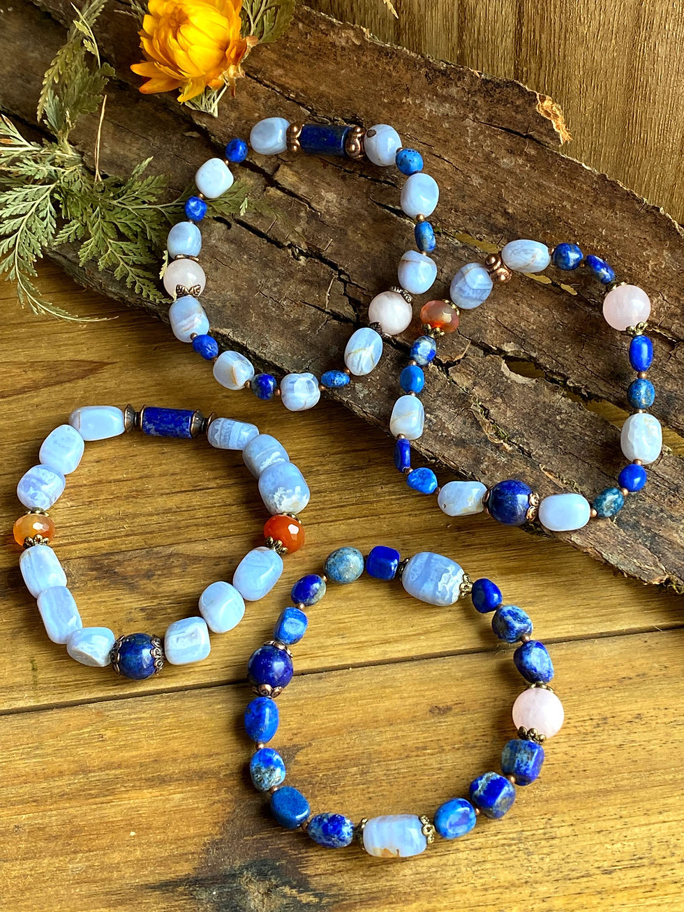 Thumbnail: Blue Lace Agate Bracelets Mix & Match