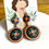 Thumbnail: Bohemian Style Colorful Inlay Earrings
