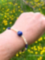 Thumbnail: Mother of Pearl Lapis lazuli Jewelry Set