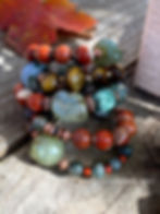 Thumbnail: Red Autumn Multi-Gemstone Necklace + Bracelet + Earrings