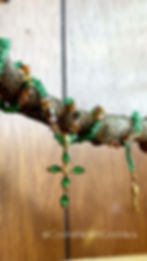 Thumbnail: Aventurine with Austrian Crystals Christian Necklace