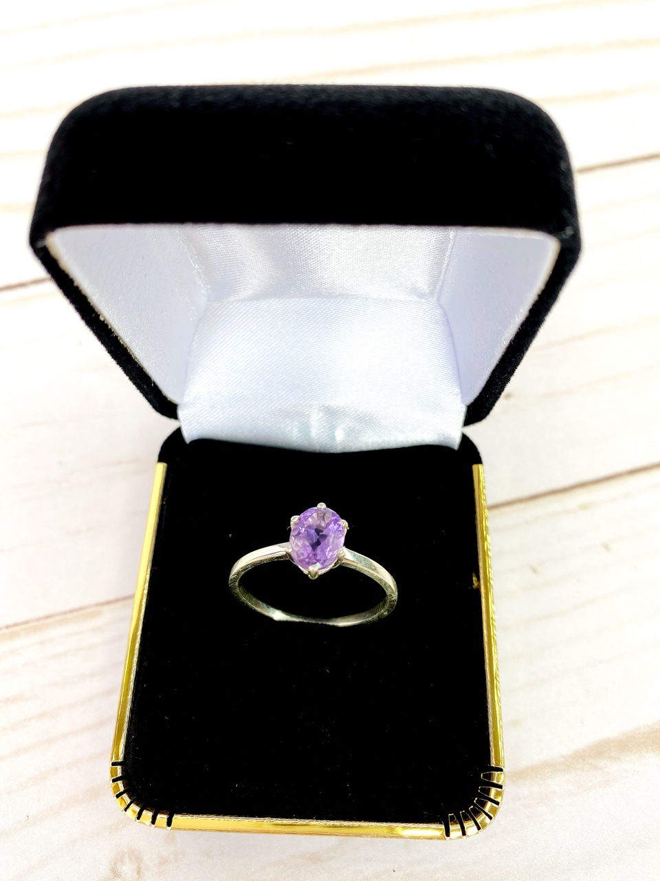 Thumbnail: Amethyst Engagement Ring Size 8.25