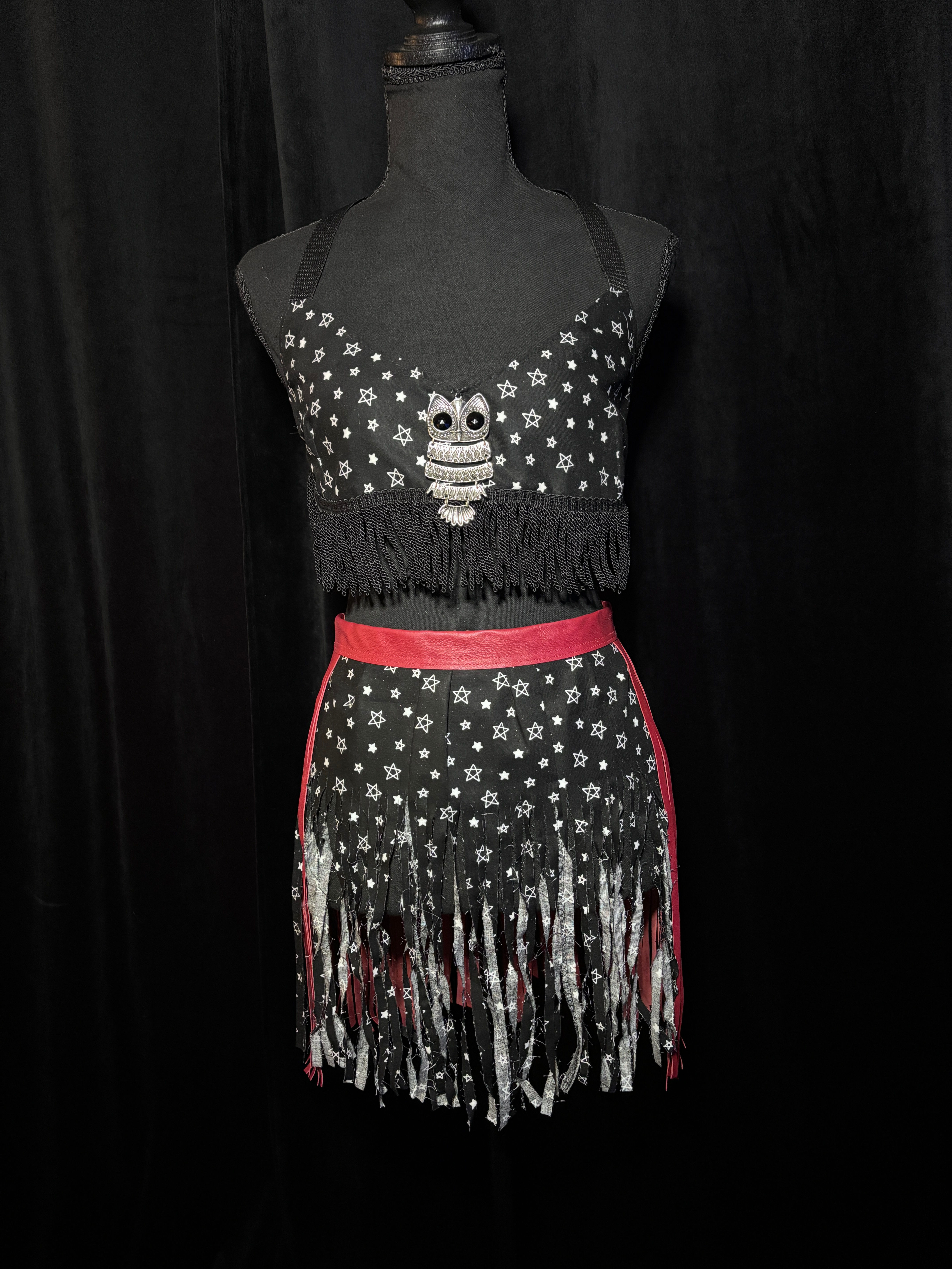 Stars, Fringe And Red Leather