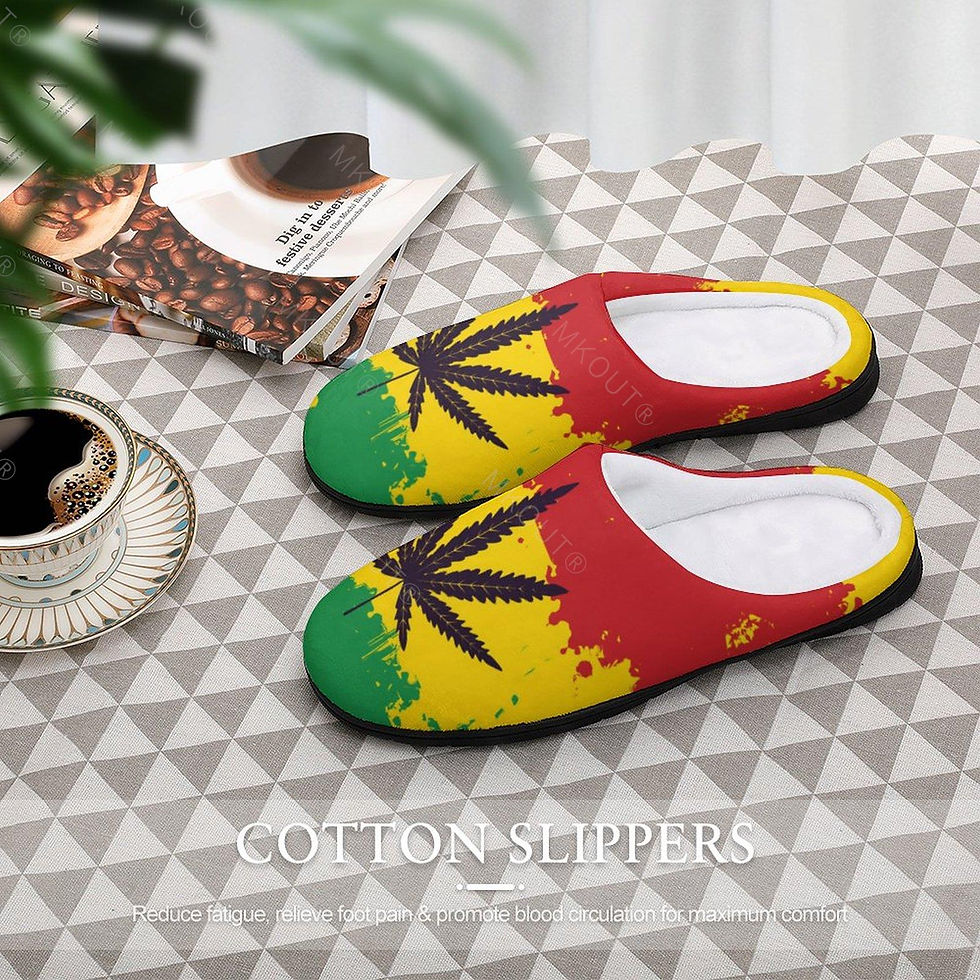 Thumbnail: Rasta Reggae Weed Leaf Slippers