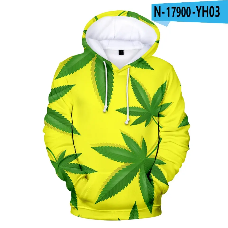 Thumbnail: Weed Leaf Oversized Hoodie Sweatshirts