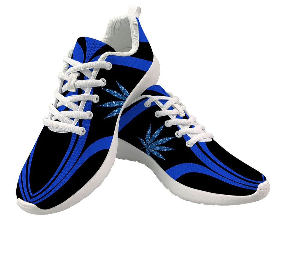 Thumbnail: KUILIU Casual Shoes for Womens 3D Green Weed Leaves Printed Brand Design Breatha