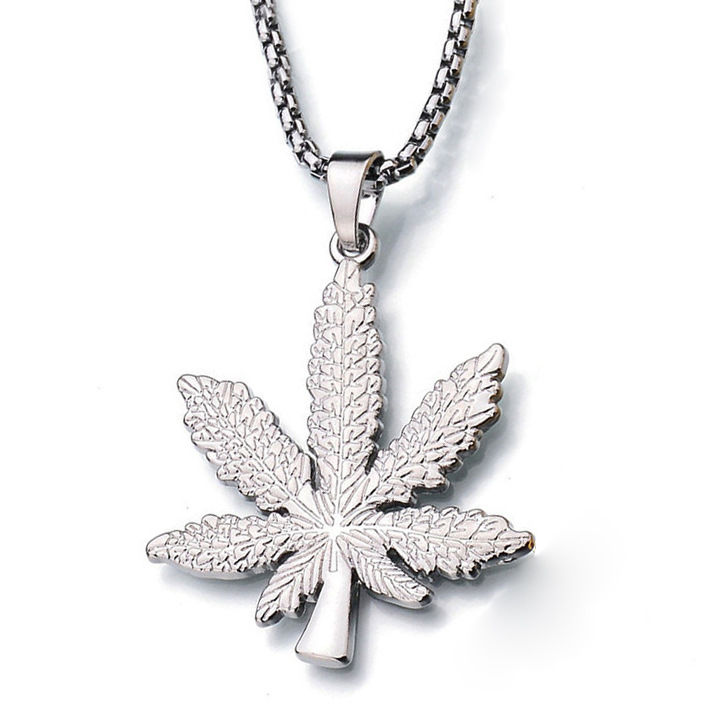 Thumbnail: Weed Charm Maple Leaf Necklace